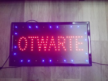 Рекламный щит ОТКРЫТЬ ВЫВЕСКА ГОСТИНАЯ МАГАЗИН NEON 60c