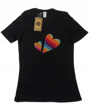 Bluzka T-shirt Serce TĘCZA S Butterfly&Tiger