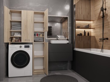 MARPOL DD КОМПЛЕКТ ДЛЯ ВАННОЙ КОМНАТЫ ШКАФ ДУБ СОНОМА