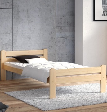 ŁÓŻKO DREWNIANE sosnowe DOROTA 100x200 rama SOLID