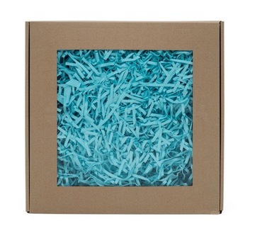 Wypełniacz BŁĘKITNY w Pudełku z oknem 20x20x5cm
