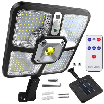MOCNA LAMPA SOLARNA LED CZUJNIK RUCHU I ZMIERZCHU