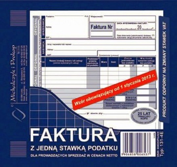 FAKTURA VAT DRUKI 80 STRON MICHALCZYK I PROKOP