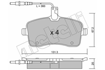 Metelli 22-0600-0 Zestaw klocków hamulcowych