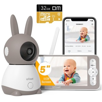 NIANIA ELEKTRONICZNA KAMERA WIFI OBROTOWA 2K 3MPx 5