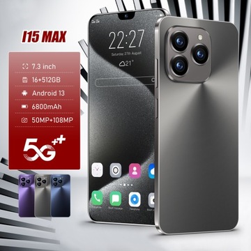 Смартфон I15MAX Y56 5G 16 ГБ/512 ГБ черный