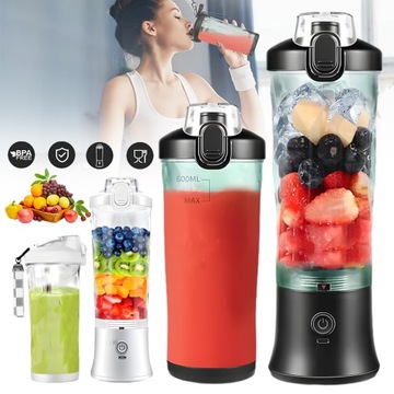 PRZENOŚNY BLENDER 600ML KUBEK DO WYCISKANIA SOKU SMOOTHIE MAKER