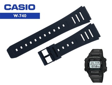 PASEK CASIO W-740 JC-11 czarny 20mm ORYGINAŁ