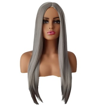 Peruka jasny szary blond prosta + czepek GRATIS