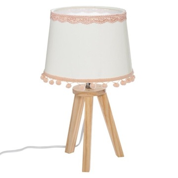 Atmosphera Lampka nocna dla dzieci z abażurem z pomponami