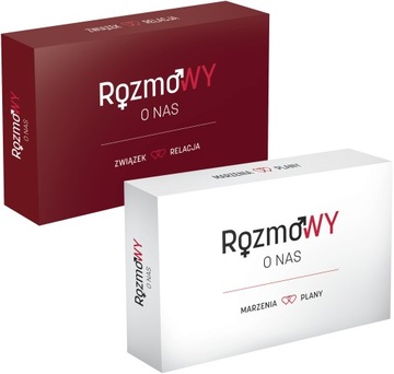 GRA DLA PAR RozmoWY O NAS Zestaw gier CZERWONA i BIAŁA - PREZENT NA ŚLUB <3