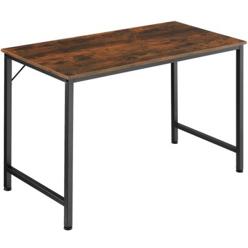 Biurko prostokątny TecTake Jenkins 120 x 60 x 75,5 cm odcienie brązu