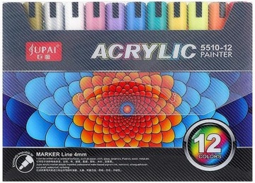 НАБОР АКРИЛОВЫХ МАРКЕРОВ ИЗ 12 ШТ. Маркеры Маркеры Jupai Маркеры ОРИГИНАЛ!