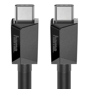 Hama KABEL USB-C – USB-C Gen1, 5 Gb/s 0,75m czarny