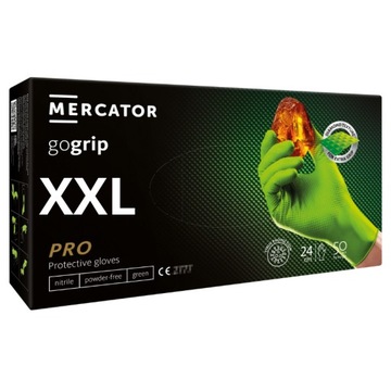 Перчатки MERCATOR GOGRIP NITRILE зеленые ЗЕЛЕНЫЕ 50 шт. размер XXL.