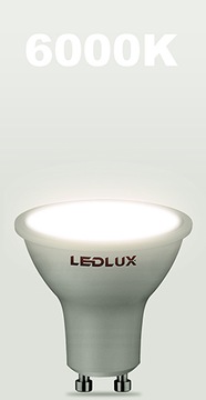 10 светодиодных лампочек GU10 12 Вт = 95 Вт SMD 6000K в холодном состоянии Premium LEDLUX не мигает