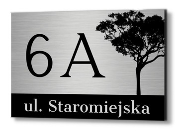 DUŻA TABLICZKA ADRESOWA NUMER DOMU Z WZORKIEM 40X30 ADRES NR ULICY DRUK UV