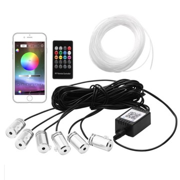 8M EL WIRE ВОЛОКОННО-ОПТИЧЕСКИЙ ОКРУЖАЮЩИЙ СВЕТОДИОД RGB SMART APP