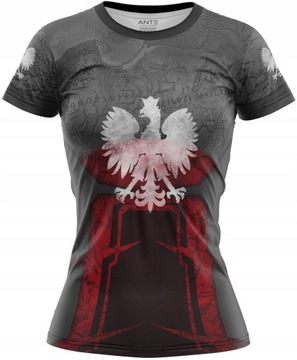Koszulka Damska T-shirt Kibica Polska Orzeł HIT L