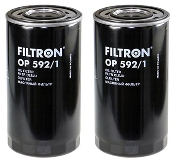 2× FILTRON FILTR OLEJE OP592/1 ASTRA FIAT IVECO MAN