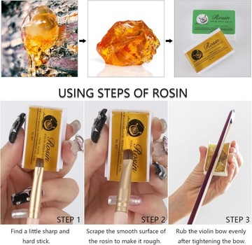 Kalafonia do instrumentów smyczkowych naturalna 10 sztuk Rosin
