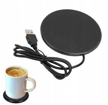 PODGRZEWACZ DO KUBKÓW KAWY HERBATY USB CZARNY