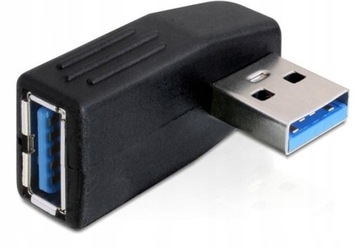 Przejściówka Kątowa USB 3.0 - PRAWY - Wtyk Adapter