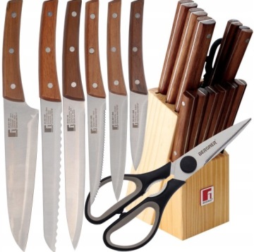 Набор Набор из 13 кухонных ножей в легком блоке.