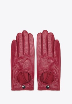 Rękawiczki samochodowe damskie WITTCHEN 46-6A-003-2 - M, CZERWONY