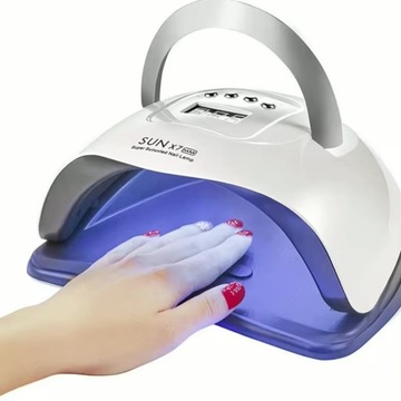 УФ-ЛАМПА ДЛЯ НОГТЕЙ 220ВТ ДЛЯ ГИБРИДНЫХ СВЕТОДИОДНЫХ ГЕЛЕЙ SUN X7 DUAL MAX МОЩНОСТЬ 5 РЕЖИМОВ