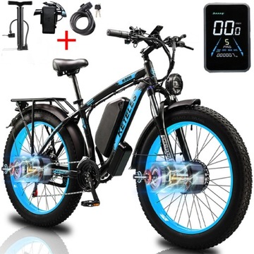 Rower elektryczny KETELES 2000W 23Ah 55km/h 100km 26“ Grube opony MTB