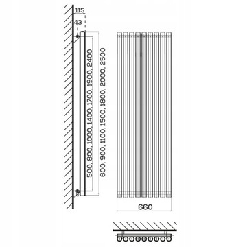 ЦВЕТНОЙ комнатный радиатор 1500х660, ВУЛКАН