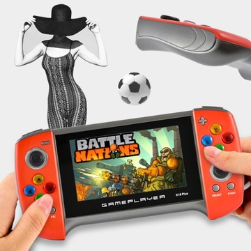 X18Plus 4,3-дюймовая портативная игровая консоль в стиле ретро с большим экраном