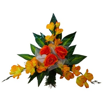 CEMETERY CREATIONS Набор композиции + букет искусственных цветов на могилу