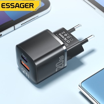 МОЩНОЕ БЫСТРОЕ ЗАРЯДНОЕ УСТРОЙСТВО USB-C CUBE 20 Вт БЛОК ПИТАНИЯ ДЛЯ IPHONE MAINS PD QC