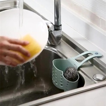 V1 РЕЗИНОВАЯ ГУБКА-ОРГАНИЗАТОР НА ПРИСОСКЕ ПОДВЕСНОЙ ДЕРЖАТЕЛЬ КОРЗИНЫ ДЛЯ СМЕШАННОЙ МОЙКИ