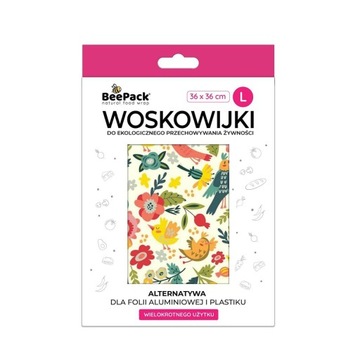Woskowijka do przechowywania żywności, FOLKOWY ZAWRÓT GŁOWY, L, BeePack