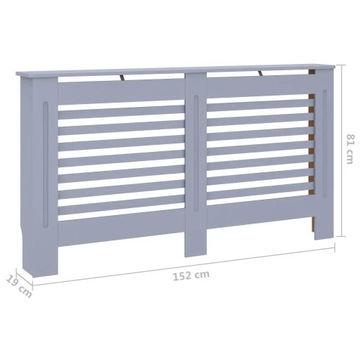 КРЫШКА РАДИАТОРА, АНТРАЦИТОВЫЙ, 152X19X81 CM, MD