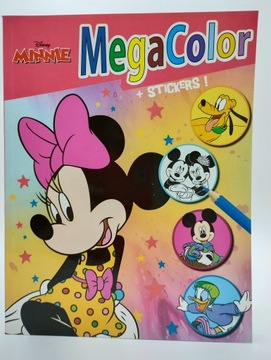 КНИГА-РАСКРАСКА MEGA COLOR Наклейки с машинками Disney PIXAR