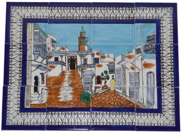 Orientalne KAFLE arabskie malowane ręcznie mozaika płytka ścienna 45 x 60