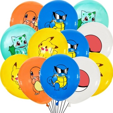 BALONY POKEMON PIKACHU ZESTAW BALONÓW 10 szt