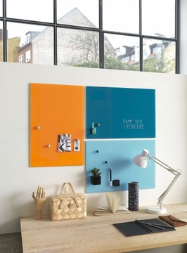 Tablica MAGNETYCZNA suchościeralna ŻÓŁTA 45x45 cm