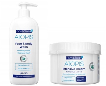 ATOPIS PŁYN TW/CIAŁO + KREM NATŁUSZCZAJĄCY 2x500ml