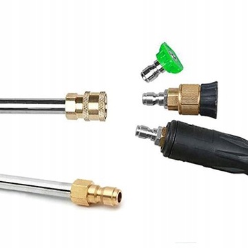 ZESTAW 5 DYSZ SZYBKOZŁĄCZKA LAVOR PARKSIDE+ LANCA DO MYJKI 1/4” ZAGIETA 30°