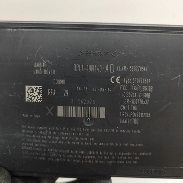 JAGUAR XF X250 2014 MODUL / ŘÍZENÍ SYSTÉMU STARTOVÁNÍ BEZ KLÍČKU