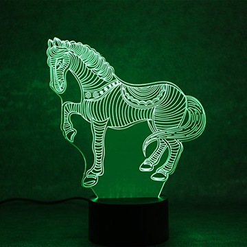 ЛОШАДЬ 3D LED НОЧНИК + ПУЛЬТ в подарок