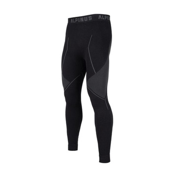 Spodnie Termoaktywne Męskie Alpinus Tactical Base Layer Czarne XL