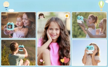 ДЕТСКАЯ МГНОВЕННАЯ КАМЕРА ДЛЯ ПРИНТЕРА ИГРОВАЯ КАМЕРА FULL HD 1080P ЗЕЛЕНАЯ