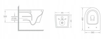 STELAŻ GEBERIT PRZYCISK DELTA MISA WC VILA SYSTEM RIMLESS TORNADO
