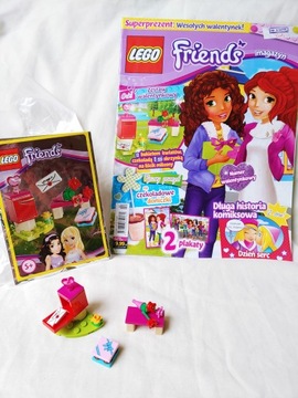 czasopismo lego friends klocki wesołych walentynek